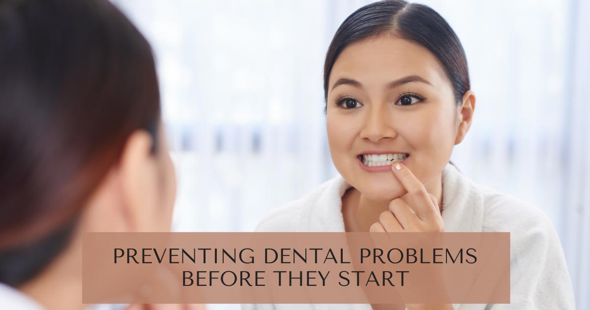 Preventing Dental Problems Girl Looking at Teeth